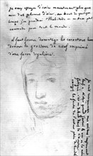 Dernières lignes autographes de Théophile Gautier, écrites à Neuilly