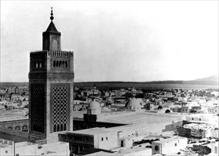 Tunis. Mosquée Djama ez-zitonna. Photographie de Maurice Guibert