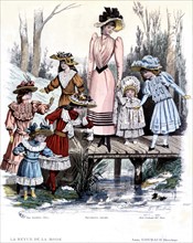 Children's fashion. In "La revue de la mode" (1891)