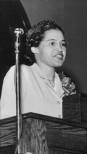 Rosa Park (she organized the boycott of buses in Montgomery, Alabama, 1955)