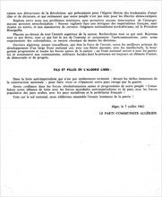 Tract du Parti communiste algérien : "Appel au peuple algérien", Page 4