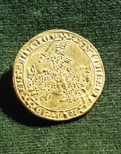 Médaille en or, Jean II le Bon (1350-1364), Franc à cheval, Le roi à cheval, au galop