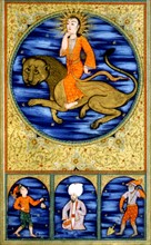 Matali el saadet, de Mehmed Ibn Emir Hasan El-Suudi, Traité d'astrologie et de divination. Le lion