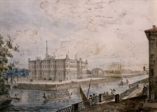 View of Mikhailovsky Castle in St. Petersburg