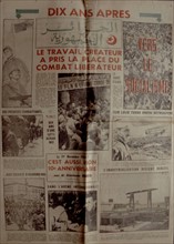 Guerre d'Algérie. Une du journal "Alger républicain"