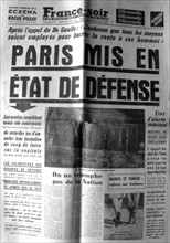 War in Algeria, Front page of the newspaper "France-Soir"