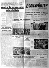 War in Algeria, Front page of the newspaper "L'Algérien en France"