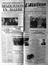 Guerre d'Algérie. Une du journal "L'Algérien en France"