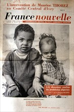 Guerre d'Algérie. Une du journal "France nouvelle"
