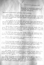 War in Algeria. Letter sent to the International Association of democratic lawyers