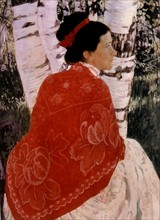 Kustodiev, Portrait de la femme de l'artiste