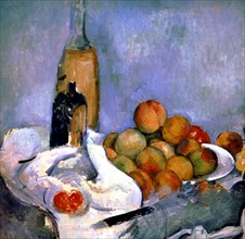 Cézanne, Bouteilles et pommes