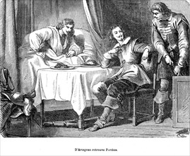 Les trois mousquetaires, D'Artagnan findind Porthos