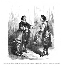 Les trois mousquetaires. Le cardinal de Richelieu et M. de Tréville.