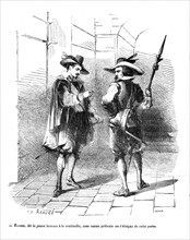 Les trois mousquetaires, Felton place une sentinelle devant la porte de Milady