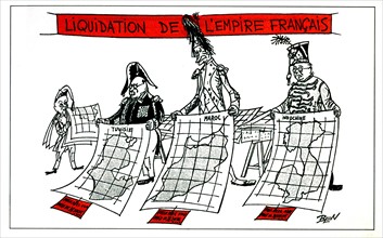 Caricature: Half sale price: 'French Empire clearance'