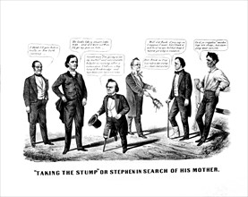 Lithographie de Currier and Ives, Caricature sur Abraham Lincoln