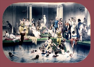 Women at the bath, in 'La vie parisienne'