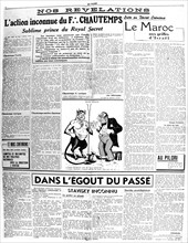 Page du journal anti-maçonnique et antisémite "Au Pilori"