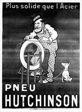 Affiche publicitaire pour le pneu vélo Hutchinson