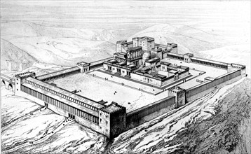 Jérusalem. Le temple d'Hérode. Reconstitution de Melchior de Vogüe
