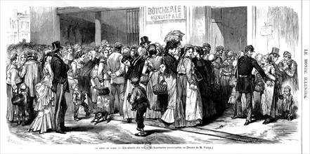 Siège de Paris (18 septembre 1870/28 janvier 1871). Les abords des nouvelles boucheries municipales