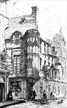 Paris. L'hôtel Barbette. Dessin de M. Delauney, gravé par M. Sotain dans "Paris-Guide", Edition de 1867