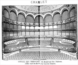 Paris. Le théâtre du Châtelet. in "Paris-Guide", Edition de 1867
