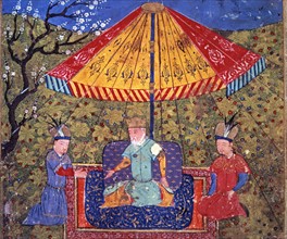 Rashid El Din, Gengis Khan entre deux dignitaires mongols