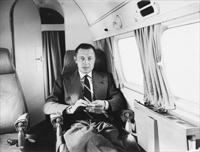 Gianni Agnelli, dans son premier avion
