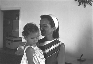 Jackie Kennedy. Eté 1962. Vacances à Ravello (Italie). Lee Radziwill et sa famille