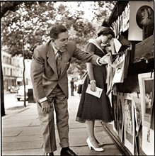 Walt Disney with his daughter in Paris