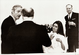 Benno Graziani, Carlo Ponti and Sofia Loren
