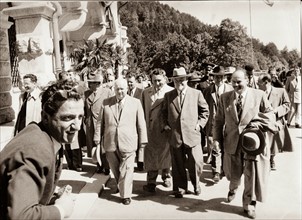 Kruschev and Bulganin in Yugoslavia. 1955