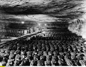 Dépôt de la banque du Reich, dans une mine de sel près de Merkers, 1945