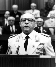 Erich Mielke, member of the SED (East German socialist party), 1985