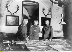 Guillaume II, Paul von Hindenburg et Erich Ludendorff, 1918