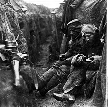 Dans une tranchée près d'Arras, 1914