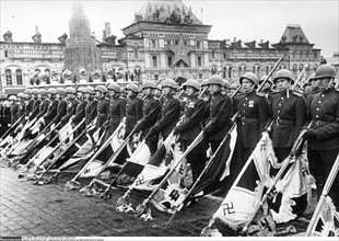 Soviet army parade in Moscow, 1945