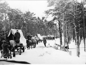 Refugee convoy from the German Eastern territories, 1945