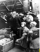 Flight of refugees in East Germany, 1945