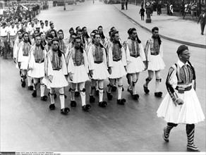 Délégation grecque pendant les Jeux Olympiques de Berlin, 1936