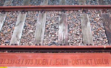 Memorial tablet of the deportation of Berlin Jews, 2002