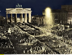 Le soir de la nomination d'Adolf Hitler à la tête de la chancellerie du Reich, 1933