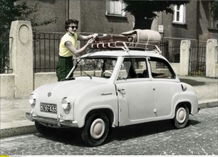A Goggomobil, made by the manufacturer Glas