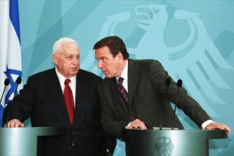 Ariel Sharon et Gerhard Schröder
