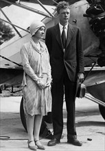 Charles Lindbergh with his wife, 1930