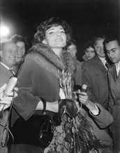 Maria Callas à son arrivée à Berlin en 1959