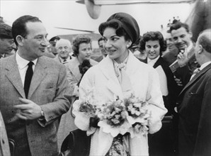 Maria Callas à son arrivée à Francfort en mai 1959