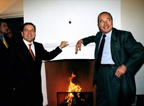 Jacques Chirac et Gerhard Schröder